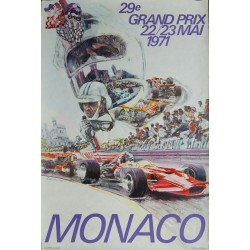 Original vintage poster Grand Prix de Monaco 1971 - Steve CARPENTER