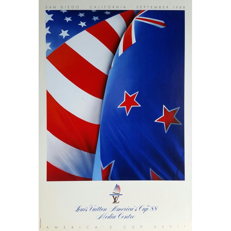 Original vintage poster Louis VUITTON America's Cup San Diego California 1988