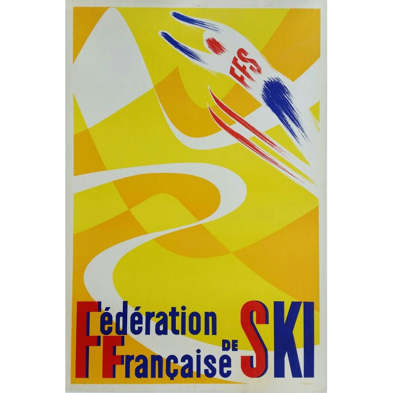Original vintage poster Fédération Française de Ski - ADAM