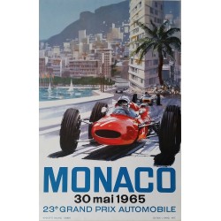 Original vintage poster Grand Prix de Monaco F1 1965 - Michael TURNER