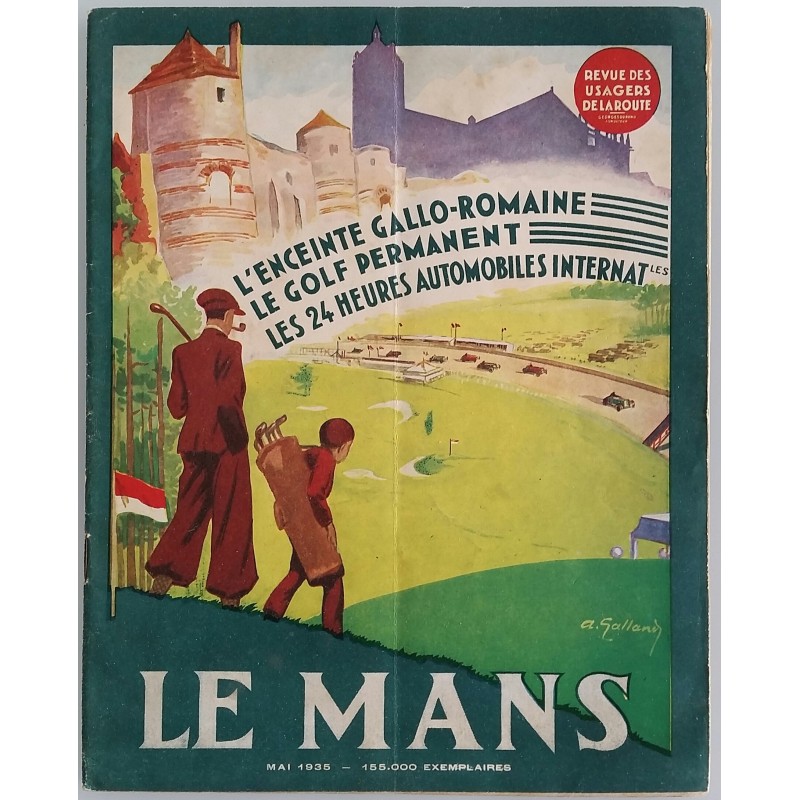 Revue des usagers de la route Mai 1935 Couverture Le Golf du Mans - André GALLAND
