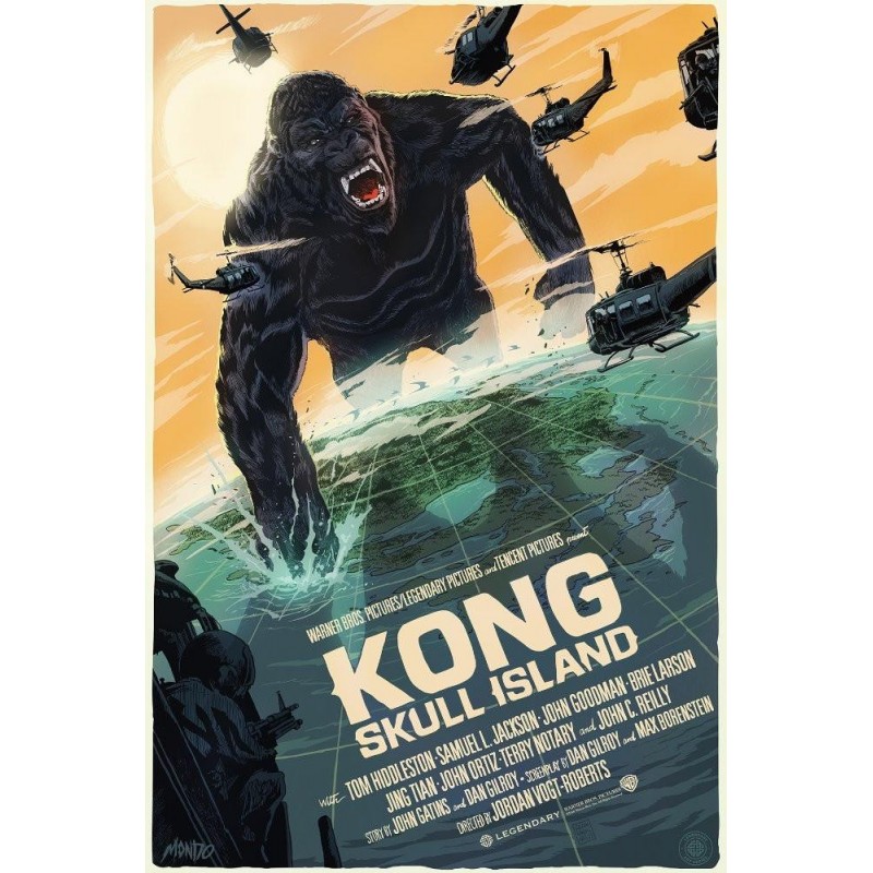 Original silkscreened poster limited edition Kong Skull Island - Francesco FRANCAVILLA - Galerie Mondo