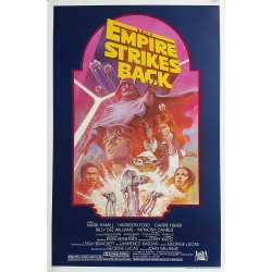 Affiche ancienne originale cinéma The Empire Strikes Back Star Wars One sheet Rerelease 1982