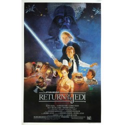 Affiche ancienne originale cinéma Return of the Jedi Star Wars One sheet Style B