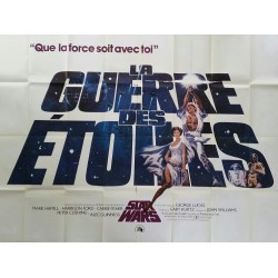 Affiche ancienne originale cinéma Star Wars La Guerre des étoiles France 200 x 150 cms