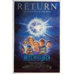 Affiche ancienne originale cinéma Return of the Jedi Reissue 1985 Star Wars