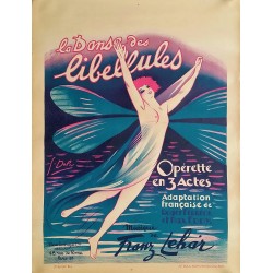 Affiche ancienne originale opérette La danse des libellules 1926 - Atelier Georges DOLA