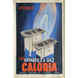 Original vintage poster les appareils à gaz Caloria 1935 - Roger PEROT