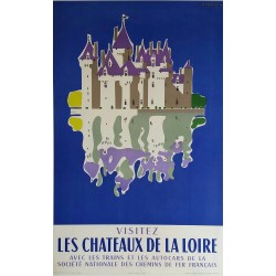 Original vintage poster Les Chateaux de la Loire JACQUELIN